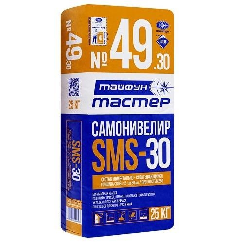 Самонивелирующийся состав для стяжек «Тайфун Мастер» №49-30 SMS, 25 кг