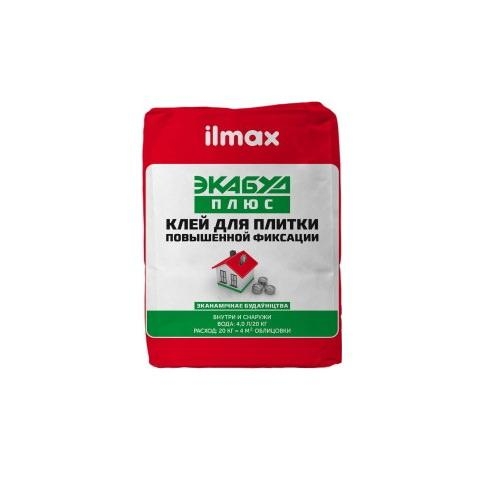 Клей для плитки повышенной фиксации ilmax ЭКАБУД ПЛЮС, 20 кг